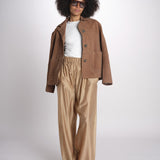 pantalone in mussola con elastico DORA 3119 T0161 BEIGE T0045 the latest 