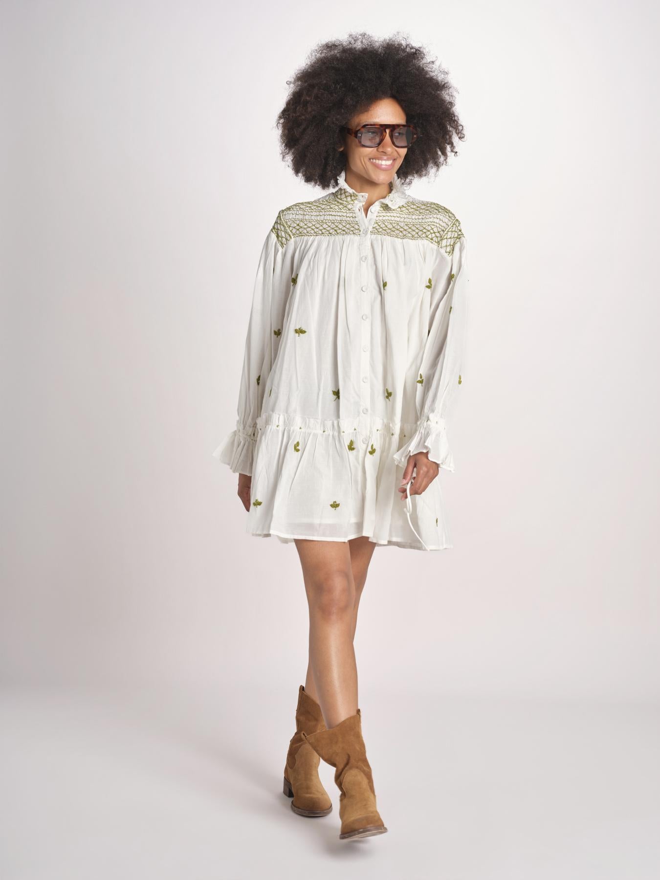 miniabito manica lunga NOUVEAU DRESS PAPYRUS.CALLA GREEN scarlett poppies 