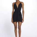 YULIA mini dress YULIA DEEP BLACK amazuìn 