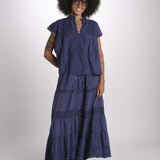 gonna in voille e pizzo CARAVELLE 6EVA53-V07316 ENCRE vanessa bruno 