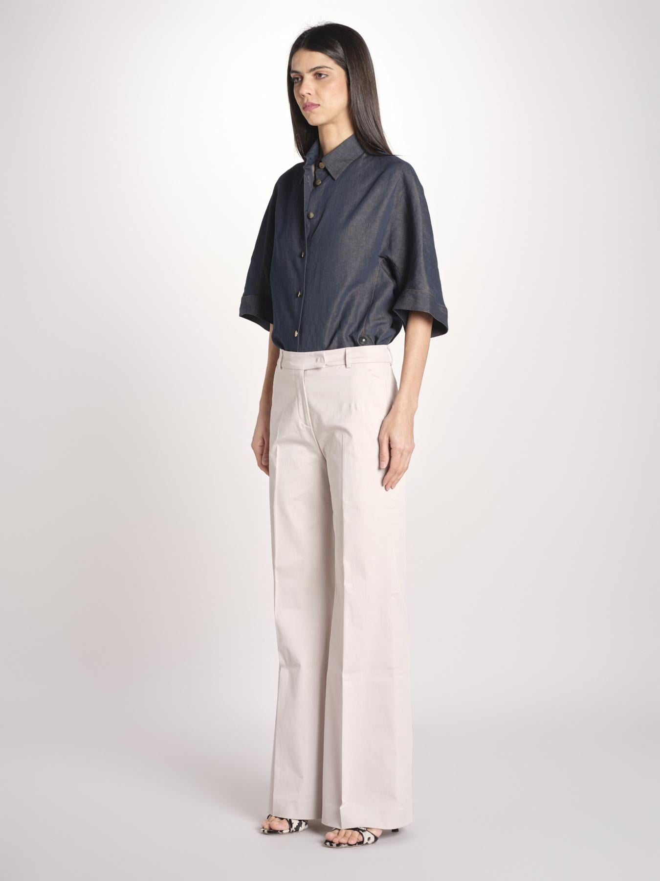 pantalone diritto in cotone MELODY L 684 54 85 PABBLE quelledue 