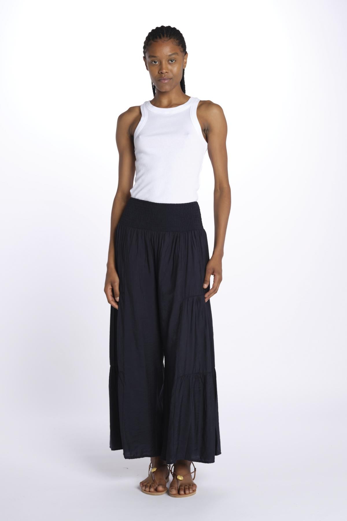 EMILE pantaloni con balze EMILE INDIGO laraethnics 