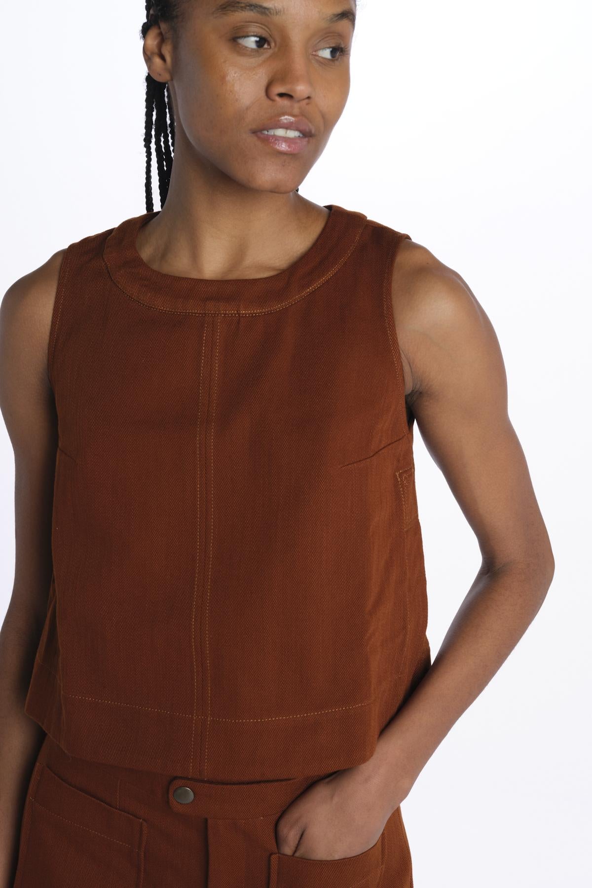 PAMPA top gabardina CHE1006PAMPA MAR1822S soeur 