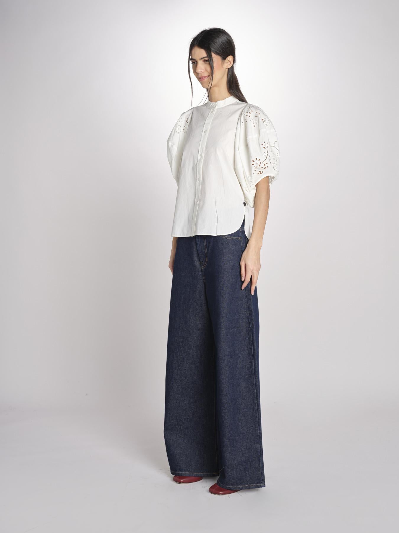 Camicia intarsio FELICE 6eva04-V09829 ECRU vanessa bruno 