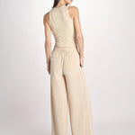 pantaloni in satin JF009671 POWDER 0801 joseph 
