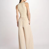 pantaloni in satin JF009671 POWDER 0801 joseph 