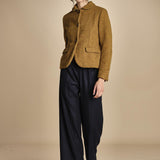 pantalone con elastico in punto milano PENSIL BLU NAVY true avenue 