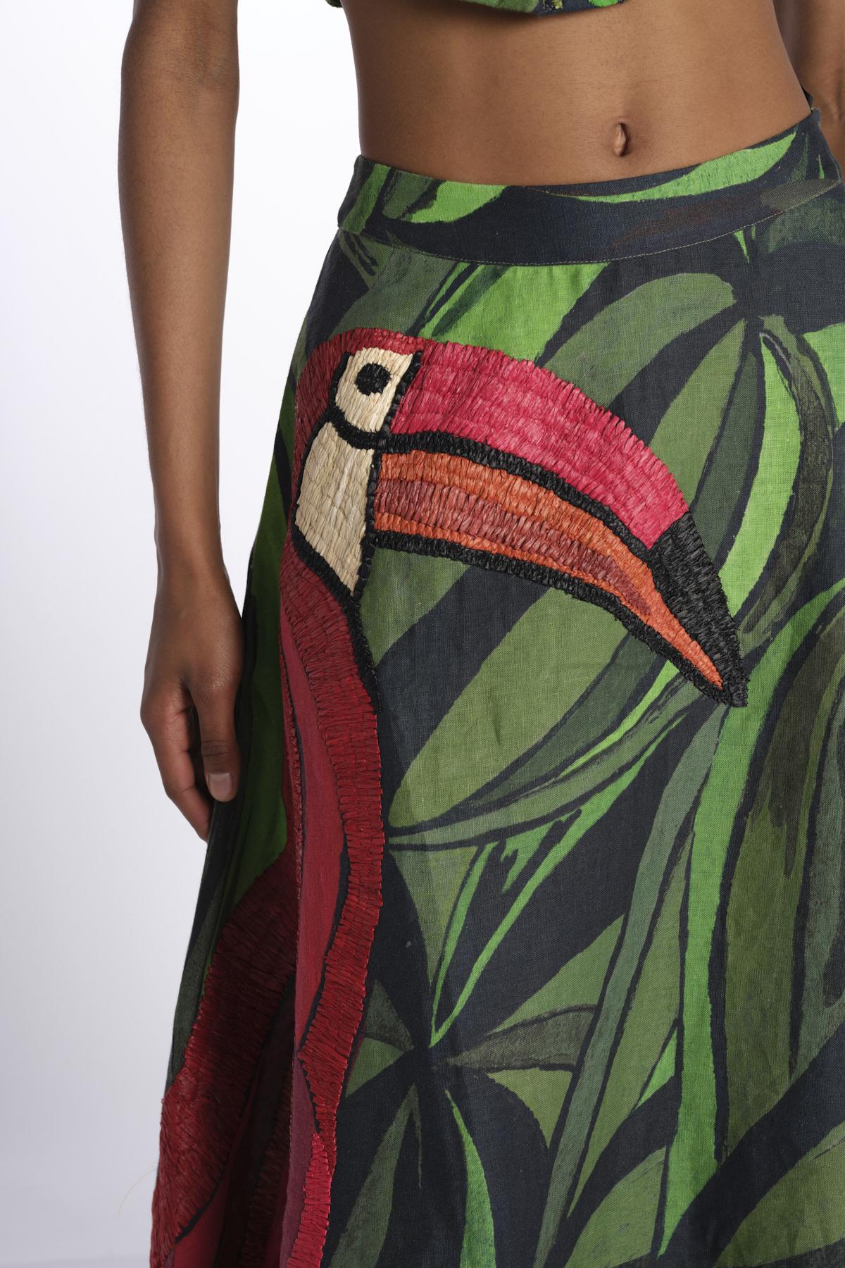 Gonna COCONUT TREE FLOW pappagallo 331963 MULTICOLOR farm rio 