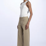 Pantalone PENSIL cotone con elastico PENSIL KHAKI true avenue 