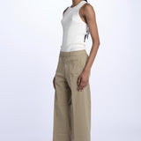 Pantalone PENSIL cotone con elastico PENSIL KHAKI true avenue 