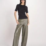tshirt manica corta a costine KRISTIN IO1100X2351 BLACK BK999 ivy oak 