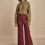 pantalone diritto con nervature in gabardina OTTAVIA 67339 164 quelledue 