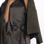 2881 camicia asimmetrica in crepe satin 2881 STONE dusan 