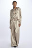 2-pleat satin trousers
