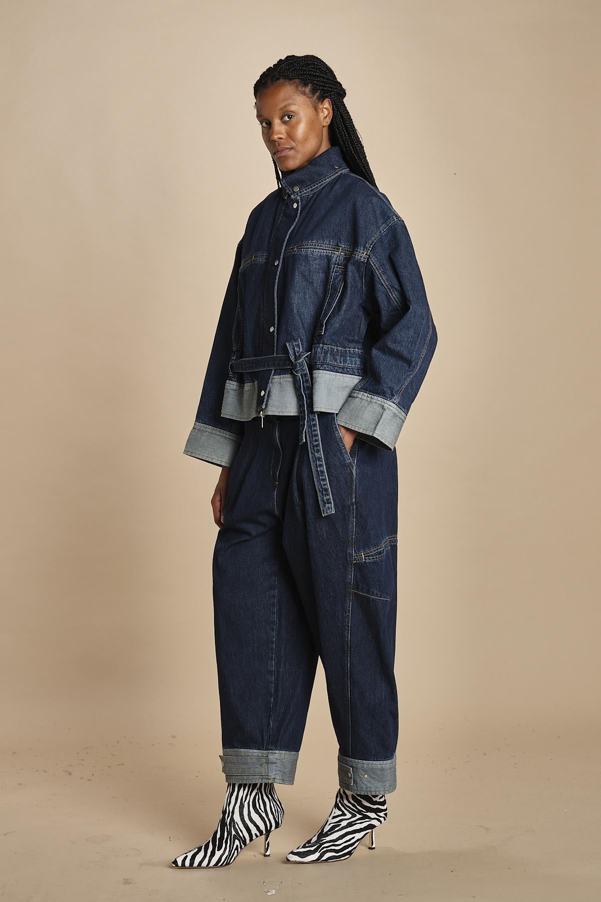 giubbotto over in denim BOXY JACKET 60877LID DA402 DARK INDIGO phillip lim 