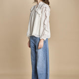 camicia con rouches NILS ECRU ba&sh 