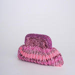 SIS cluctch bag uncinetto multicolor SIS ROSA VIOLA nadia dafri 