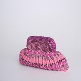 SIS cluctch bag uncinetto multicolor SIS ROSA VIOLA nadia dafri 