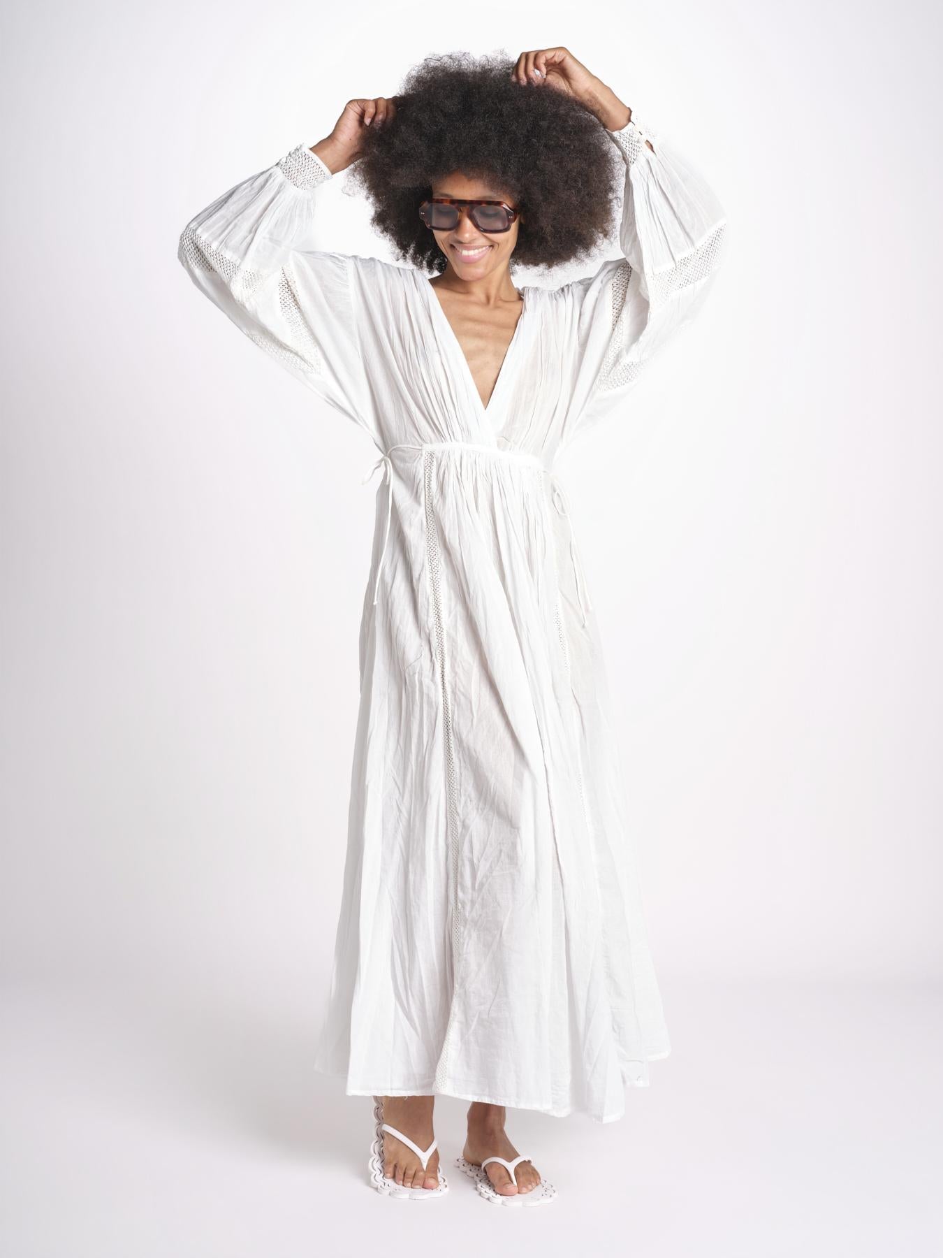 abito con nervature IBIZABLK WHITE laraethnics 