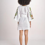 mini abito con giraffe BE25310 WHITE MULTI benaras soleil 