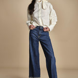 MIRANDA  camicia collo sciarpa MIRANDA BLOUSE CREAM antik batik 