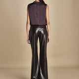 pantalone in ecopelle TRIFF F25-080 030 CHOCOLATE oscar 