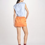 minigonna in raso C151-5279-3430 ARANCIONE n21 