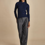 polo a costine in lana merino MIL LAU3 E21210 BLU milaura 