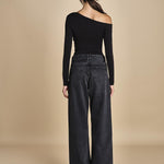 body in jersey con scollo asimmetrico SWEETEST THING BLACK undress code 