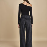 body in jersey con scollo asimmetrico SWEETEST THING BLACK undress code 