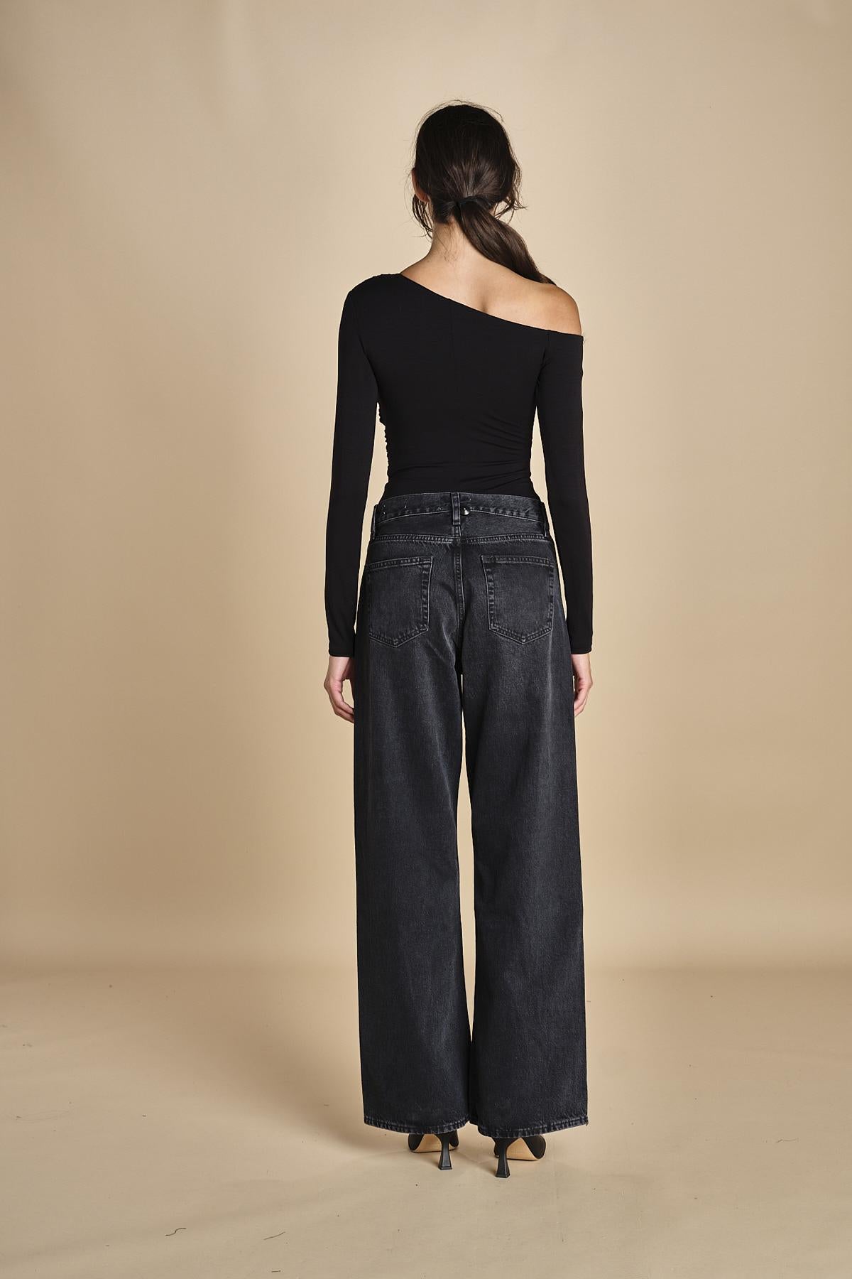 body in jersey con scollo asimmetrico SWEETEST THING BLACK undress code 