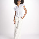 camicia con plastron e stelline NAVY 747302 WHITE mabe 