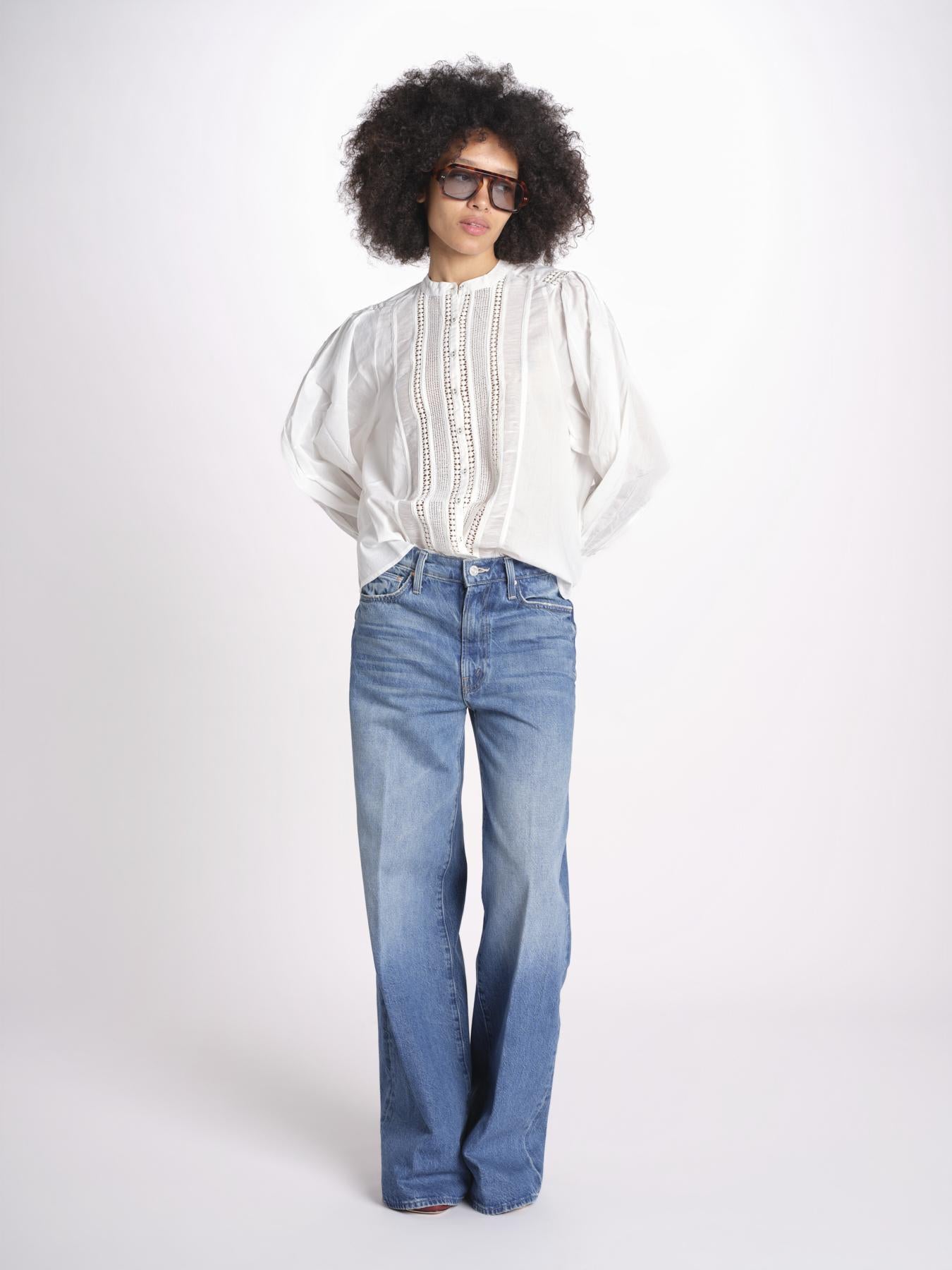 camicia m/l con ajours 347737 OFF-WHITE L0025 farm rio 