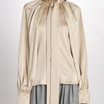 camicia con nodo in jersey E20T07 BIS CAFE AU LAIT martin grant 