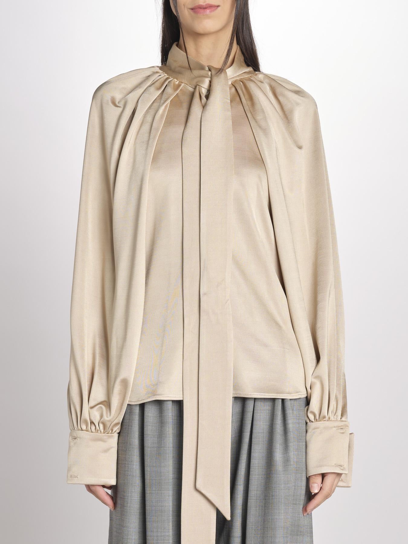 camicia con nodo in jersey E20T07 BIS CAFE AU LAIT martin grant 