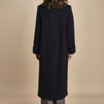 cappotto doppiopetto in panno CLAMENCE IO111135 BL900 ivy oak 