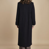 cappotto doppiopetto in panno CLAMENCE IO111135 BL900 ivy oak 