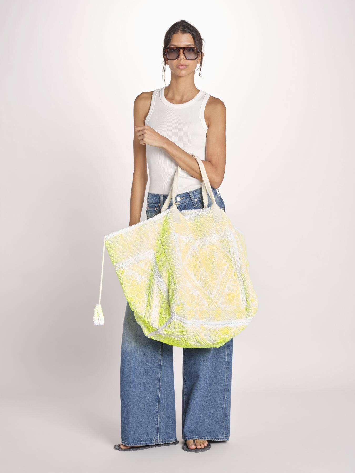 borsa grande SHQ-26E18 Y YELLOW FLUO le daf 