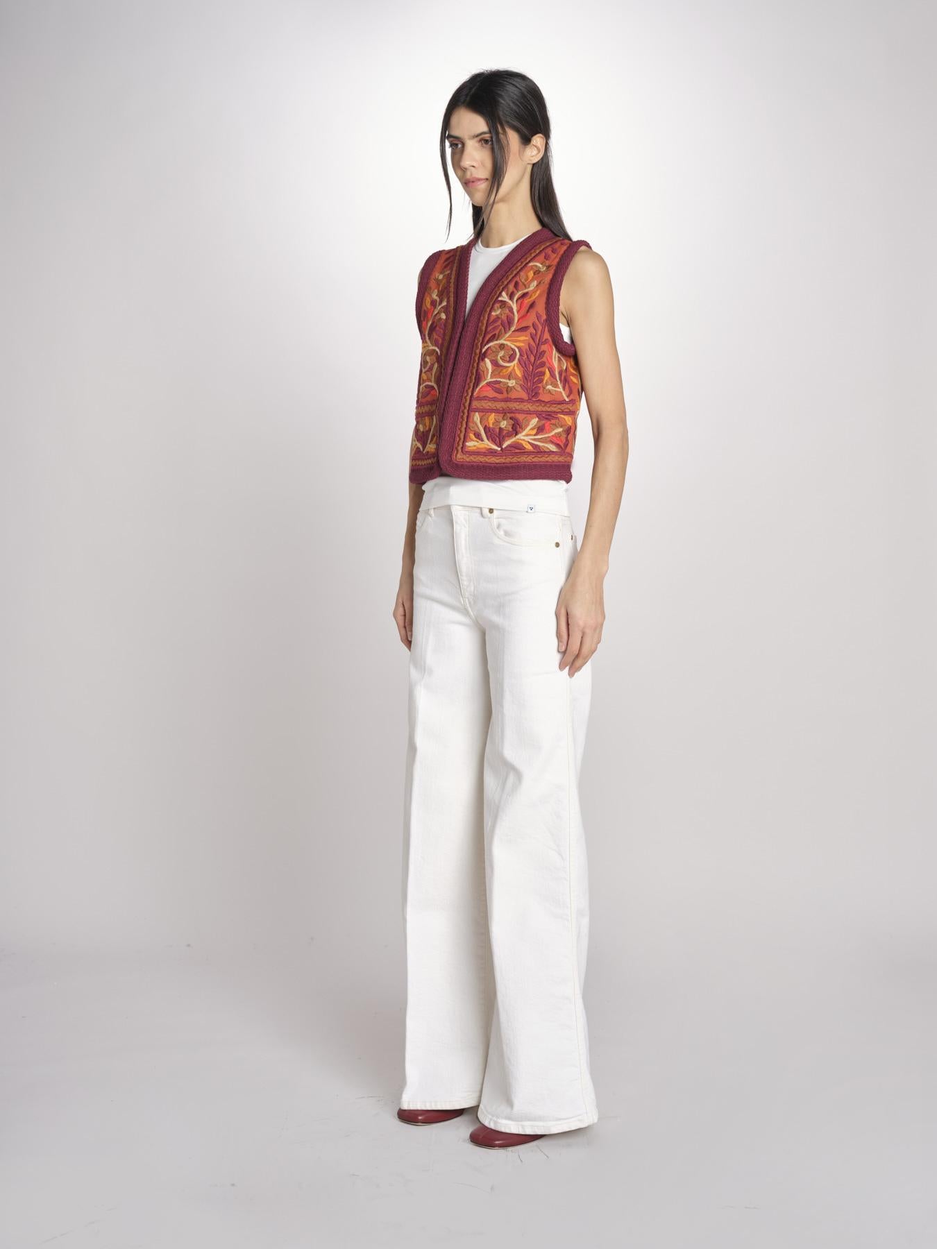 Gilet con ricami SUNA GILET SUNA1GIL RUST antik batik 