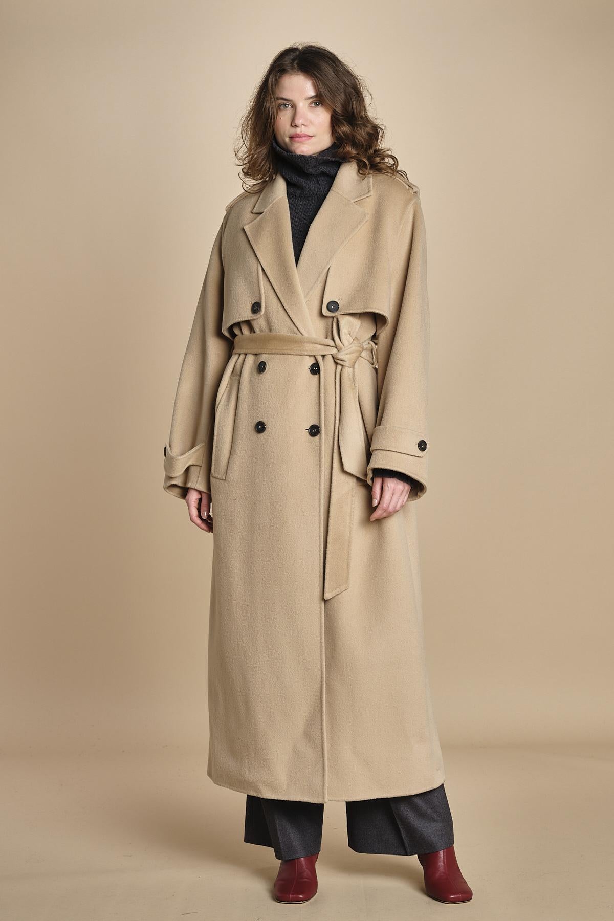 trench double lungo over COLETTE ANN IO111143 CAMMELLO ivy oak 