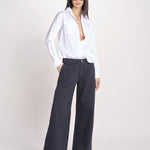 pantalone 5 tasche PIA CONFORTBULL NAVY BLUE true avenue 