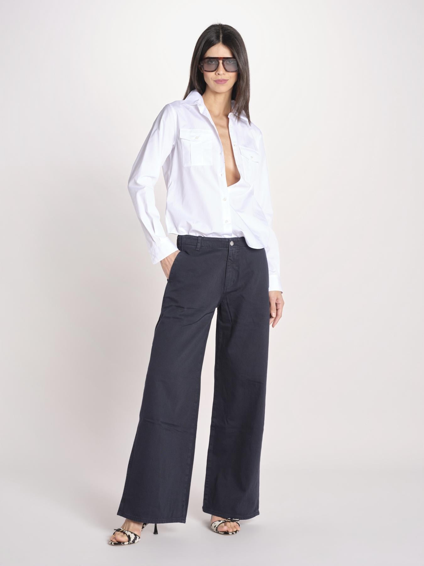 pantalone 5 tasche PIA CONFORTBULL NAVY BLUE true avenue 