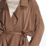 28A50 trench over in crepe satin 28A50 CACAO dusan 