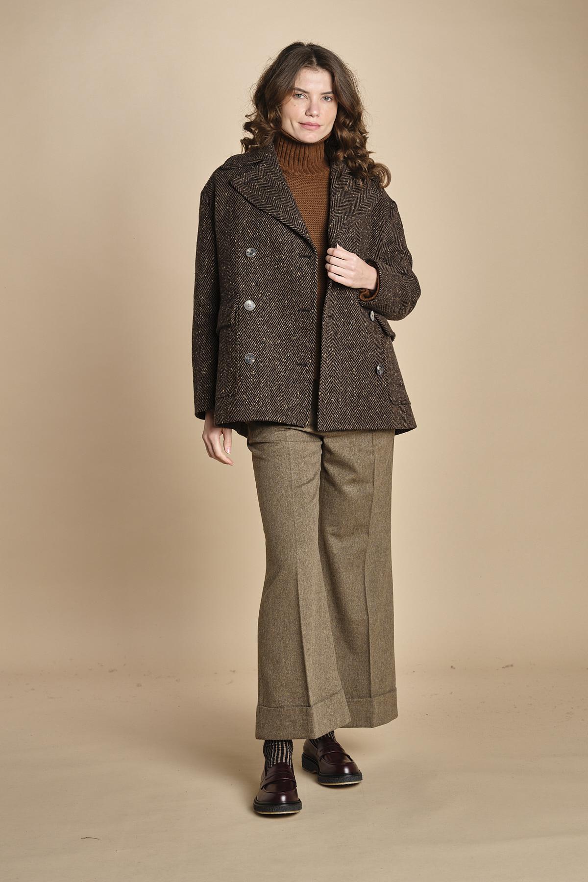 pantalone cropped con risvolto MELODIA 652923 19 quelledue 