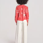 camicia con ricamo fiori SERAFINA 099 POPPY sea ny 