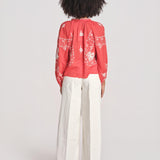 camicia con ricamo fiori SERAFINA 099 POPPY sea ny 