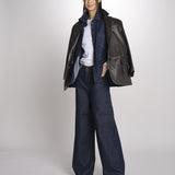 Camicia oversize in denim di puro cotone FOGGIA 2615111011600 001 BLU weekend maxmara 