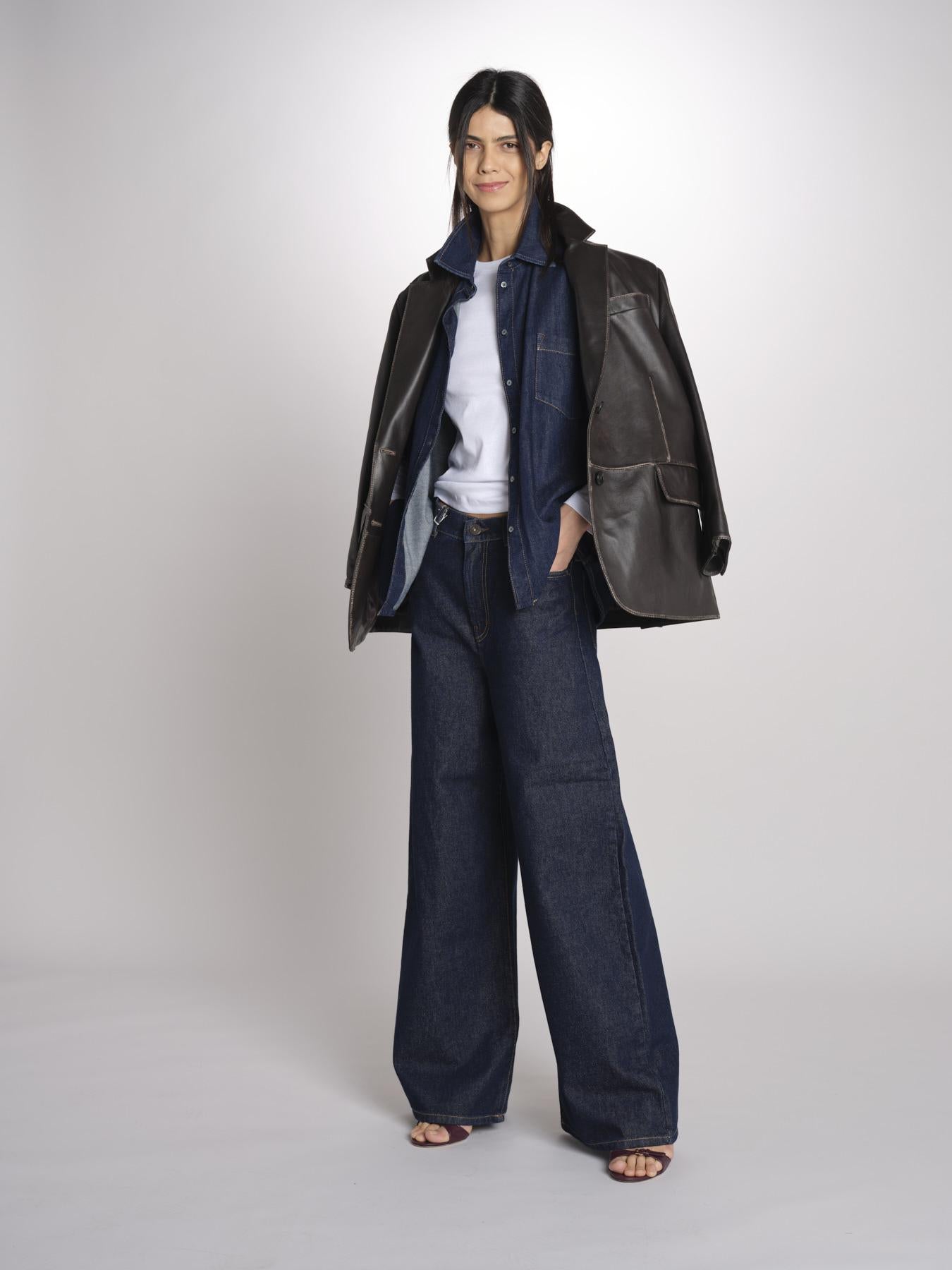 Camicia oversize in denim di puro cotone FOGGIA 2615111011600 001 BLU weekend maxmara 