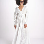 abito con nervature IBIZABLK WHITE laraethnics 