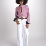 camicia a righe con collo guru MICA5630 BB milaura 